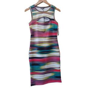 Bold Elements Shift Dress Front Cutout Size Small